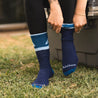 Classic Crew Trail Sock - Navy Socks Custom Sock Lab   