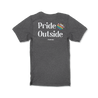 Pride Outside Tee - Heathered Charcoal Tees Rush Order Tees   