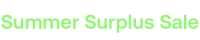 Green text reading 'Summer Surplus Sale' on a white background.