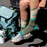 Classic Crew Trail Sock - Seafoam Socks Custom Sock Lab